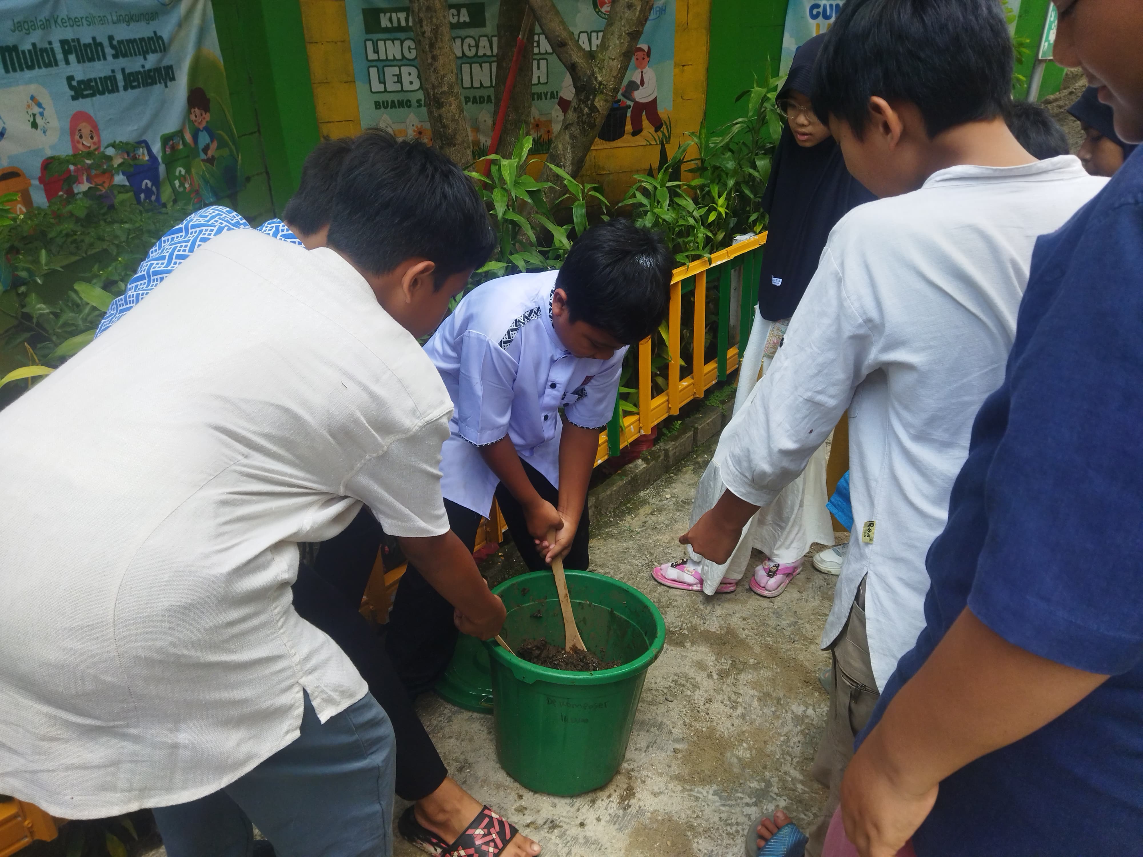 Two each of stone, white, and black shirts laying flat.